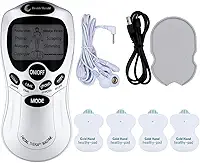 Aparelho TENS de Eletroestimulação para Fisioterapia - Portátil e Eficiente para Alívio de Dores Musculares, Massageador Muscular Acupuntura - 4 eletrodos (110v/220v) – Premium