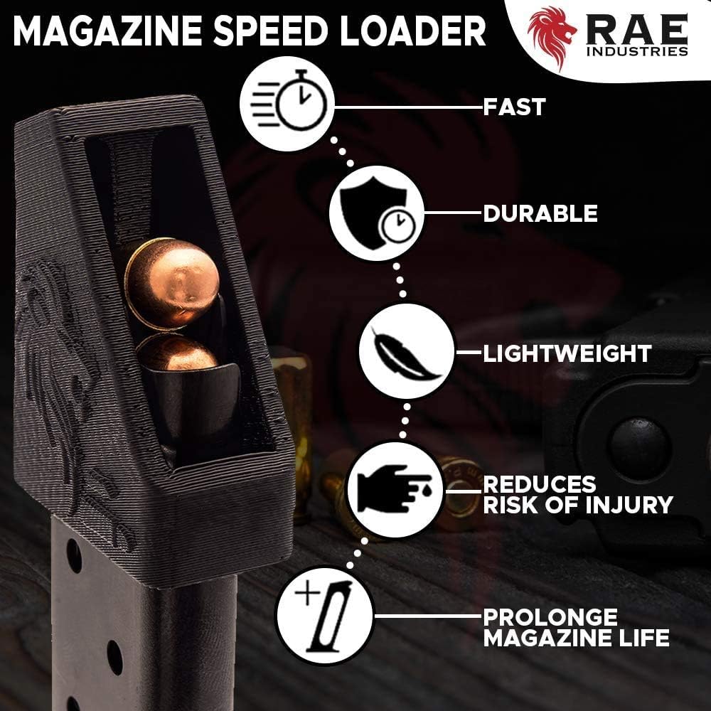 RAEIND Speedloader for All .380 ACP Pistols Taurus 738 TCP, Kahr CW 380, Ruger LCP II Ruger, Sig P238, Walther PK380 Magazine Speed Loader for .380 Caliber Handguns (Blue) : Sports & Outdoors