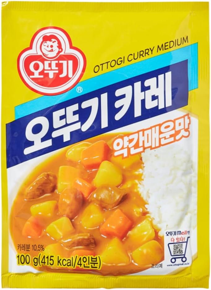 Ottogi, Curry Powder, Medium Hot, 100 g. [Pack of 1 piece]
