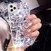 Case for iPhone 11 Pro Max Diamond Case,3D Handmade Bling Rhinestone Diamonds Luxury Sparkle Rhinestones Case Girls Women Full Crystals Bling Diamond Case Cover for iPhone 11 Pro Max,Clear