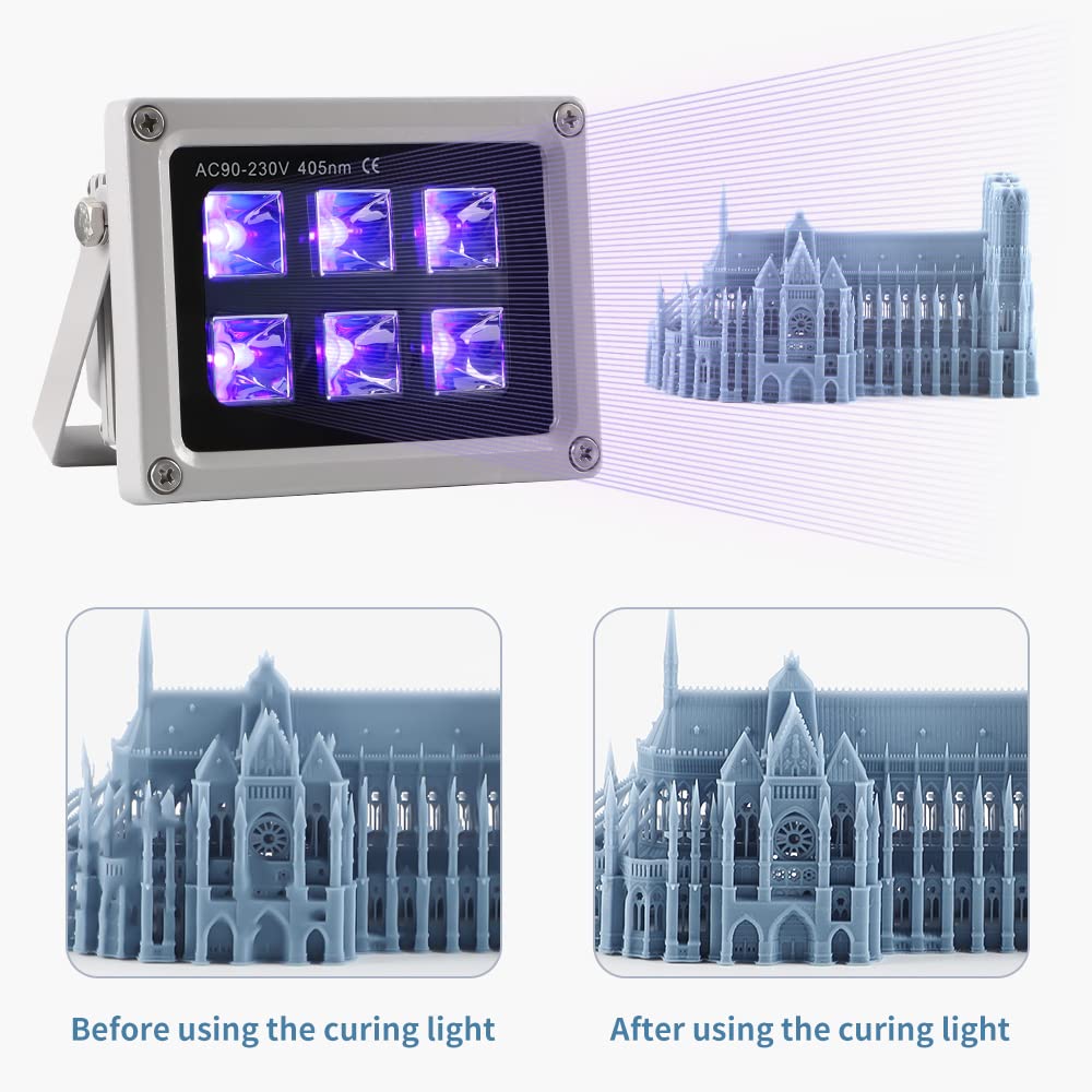 review Creality 3D Printer UV Resin Curing Light, with Solar Turntable 360°Rotating Stand for SLA DLP LCD 3D Printer Solidify Photosensitive Resin, DIY Curing Enclosure