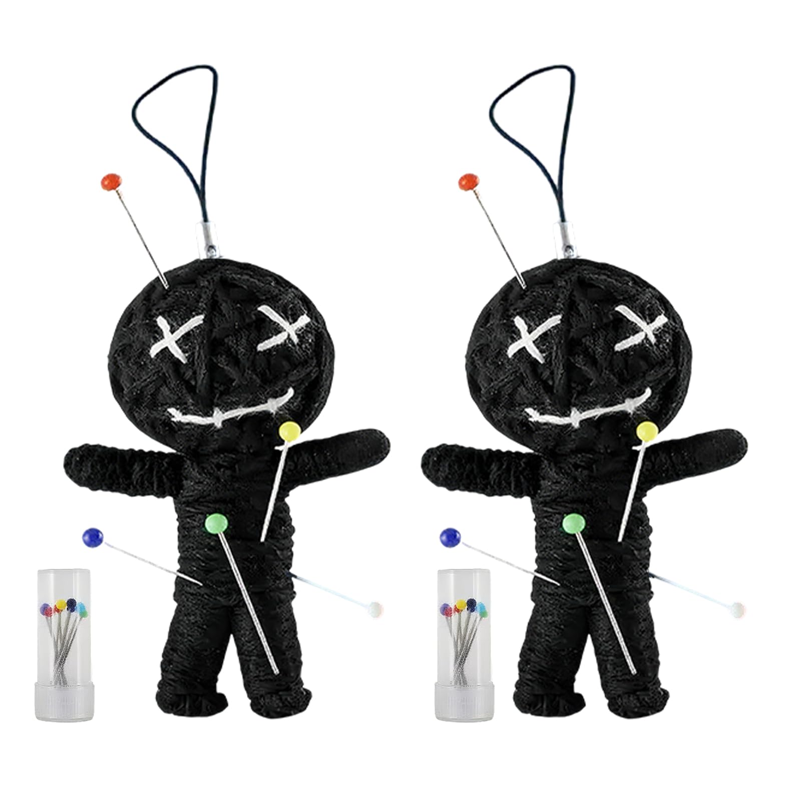 Set da 2 pezzi con bambola voodoo con ago,medicinale scherzo, regalo per colleghi e superiori in ufficio, addio allo stress, ufficio, università, studio