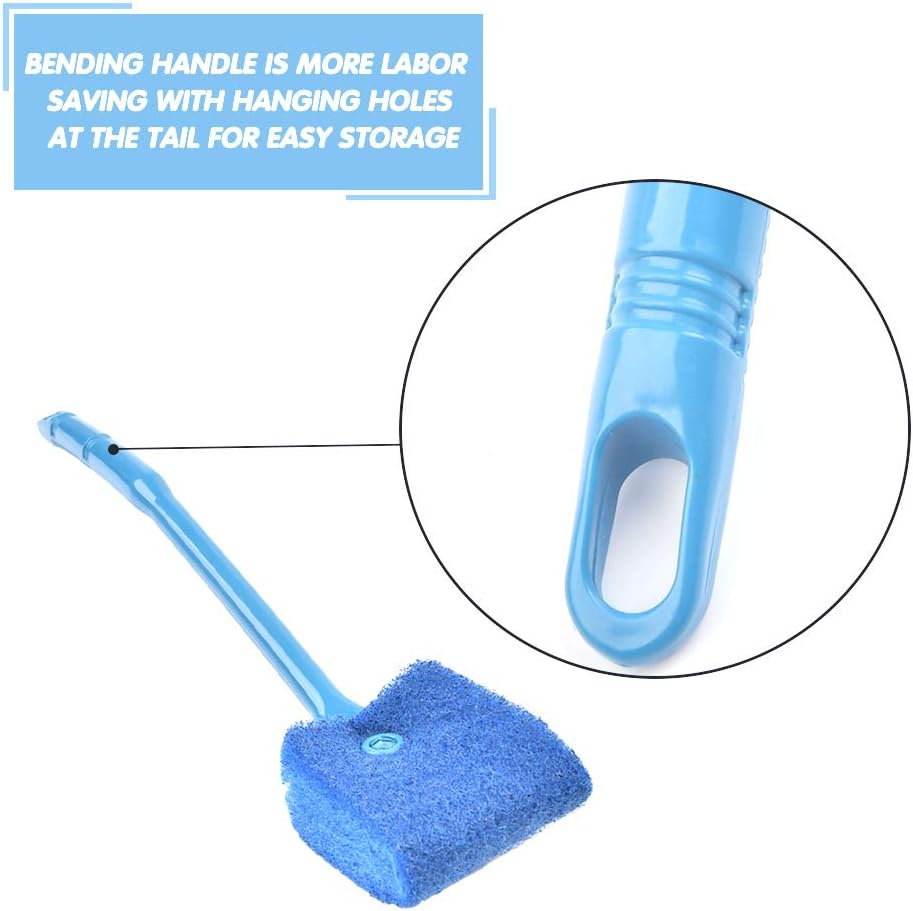 ATPWONZ 2 in 1 Aquarium Fish Tank Clean Kit, Magnet Aquarium Cleaner Scrubber Clean Brush with Double-Sided Aquarium Fish Tank Algae Cleaning Brush for Glass Aquariums