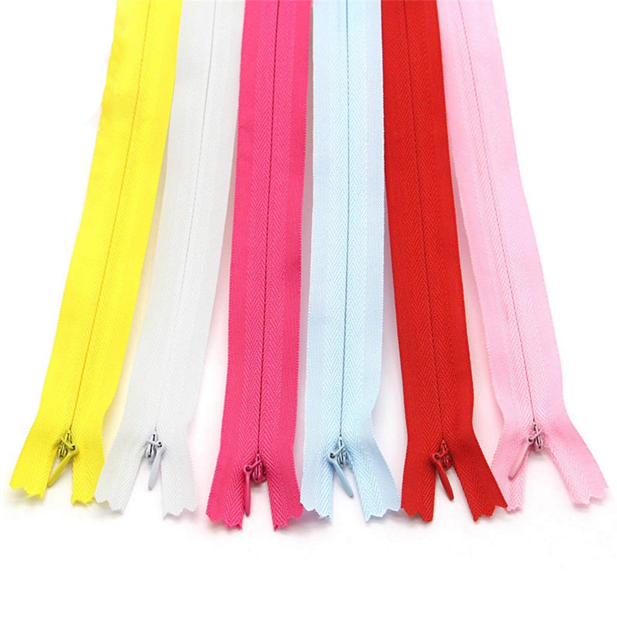 BENECREAT Nylon-Reißverschlüsse Mit Ringen – 36 Stück, Geschlossenes Ende, Für Nähen, Taschen, Kleidung (verschiedene Farben)