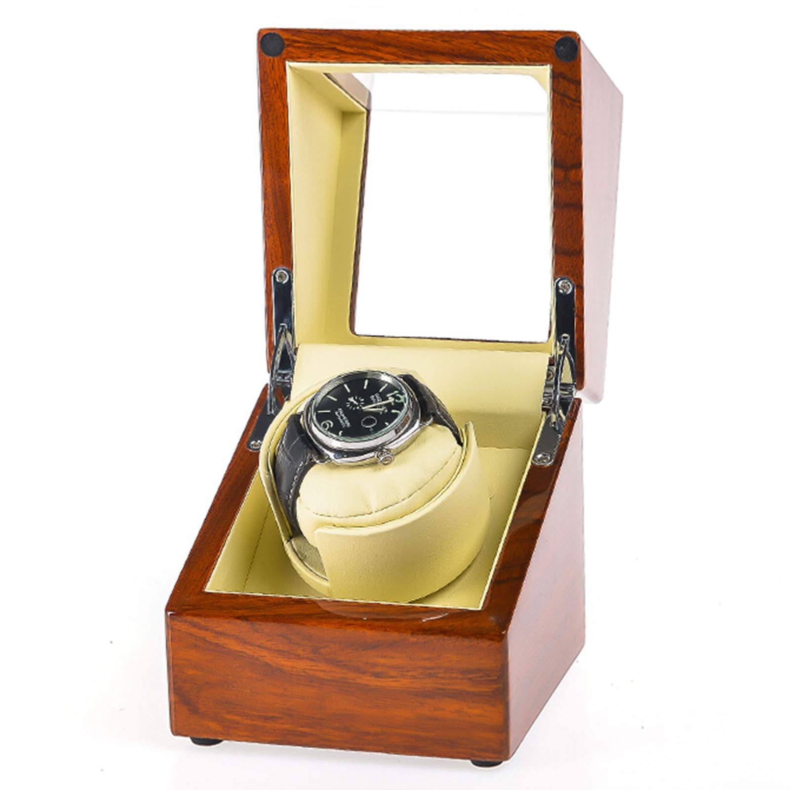 Guarda Winder Single Watch Winder per Orologi Automatici, con Moto Super Tranquillo Peluche Flessibile Peluche Adatto Signora e Orologi Meccanici di archiviazione Display Casella