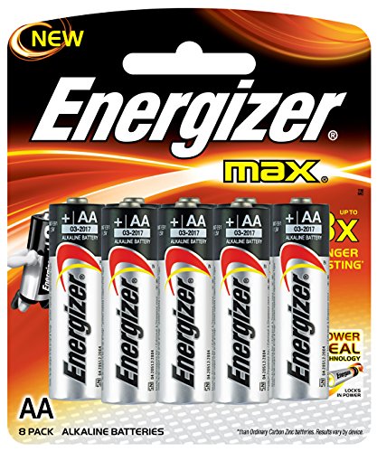 Image of Energizer MAX Alkaline Battery E91BP8 AA Value Pack - Total 8 AA Batteries
