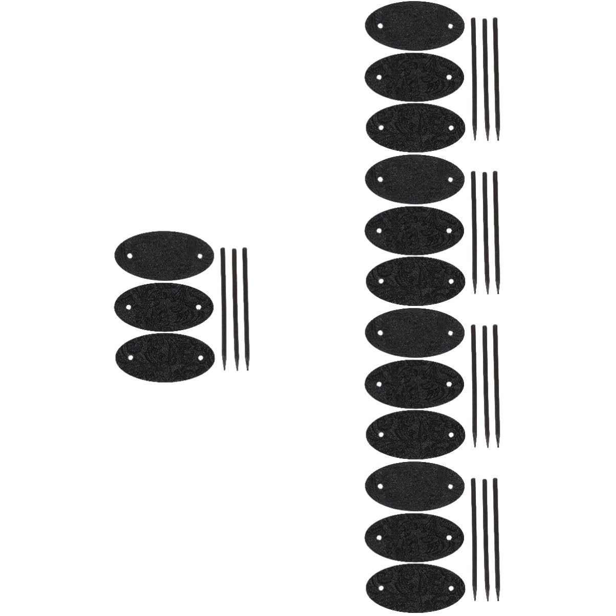 MAGICLULU 5 Sets Elegante Haarspange Mit Stab Haarspange Aus Leder Haarnadel Für Pferdeschwanz Stilvolles Haar-accessoire Für Frauen Mit Stab 3 Stück * 5