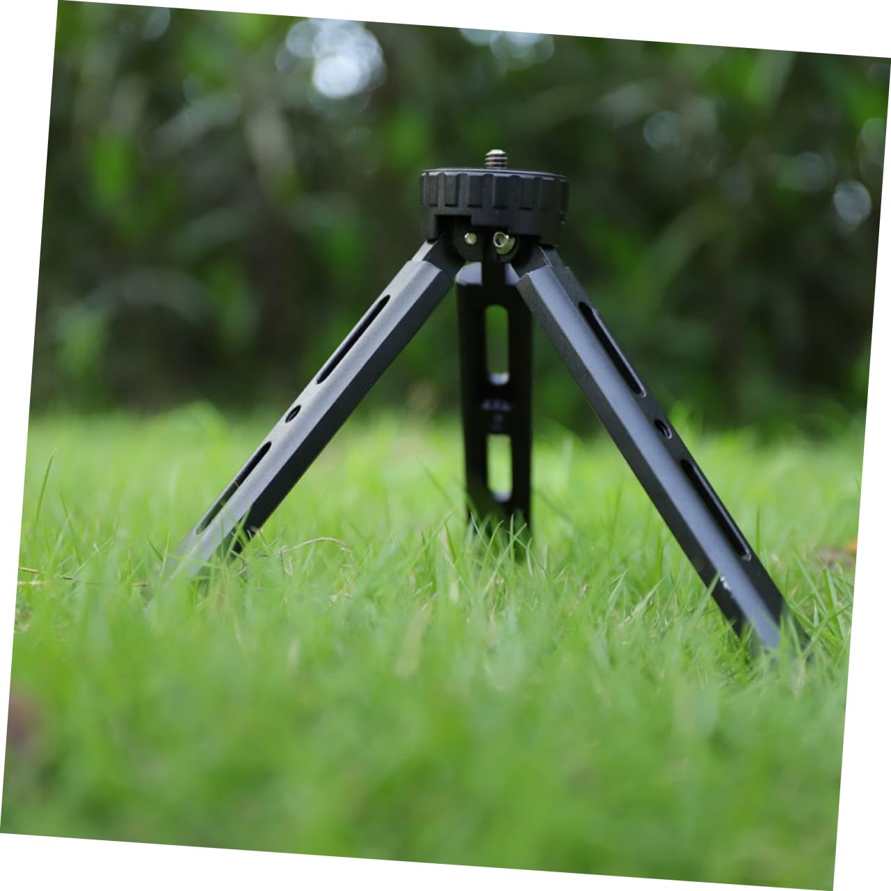 KALLORY Mini Adjustable Aluminum Alloy Tabletop Tripod for Camera and Phone Level Foldable Tripod with Mounting Screw for DSLR Mirrorless Cameras Black