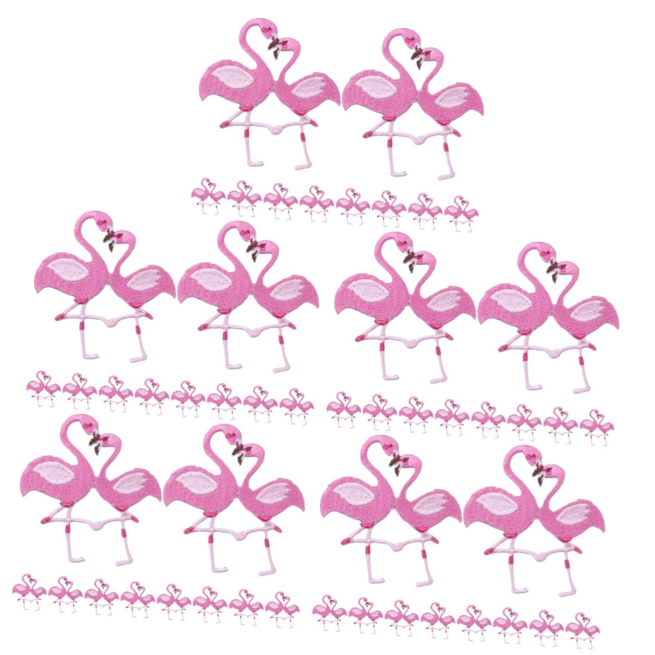 OSALADI 5 Set Toppe Termoadesive Flamingo Per Abbigliamento Accessori Da Applicazioni Ricamate Per Borse Tessuti Facile Da Cucire Decorare 10 Pezzi * 5