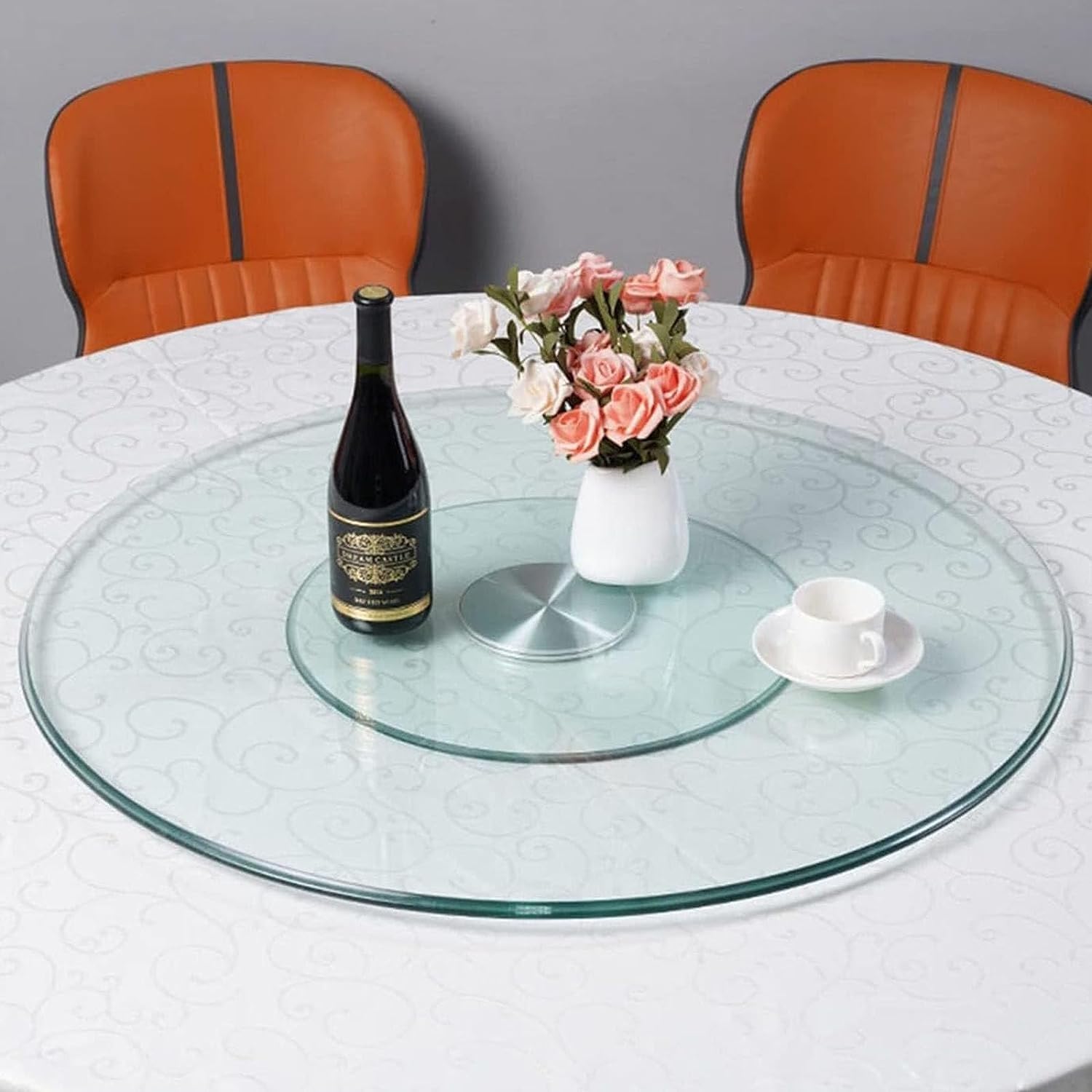 Bandeja Giratoria Para Mesa GSKDZG De Vidrio 60cm 70cm 80cm 90cm