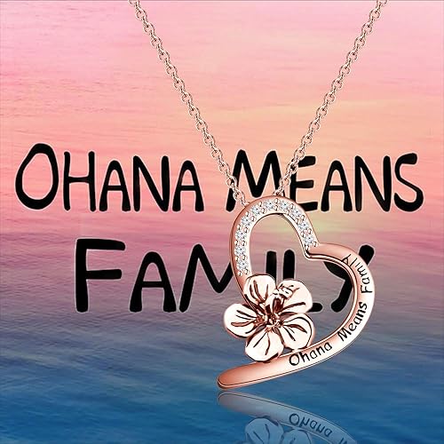 Vista 6 de FOTAP Ohana - Pulsera de flores de hibisco Ohana significa collar familiar OHANA Fans Jewelry BFF Jewelry
