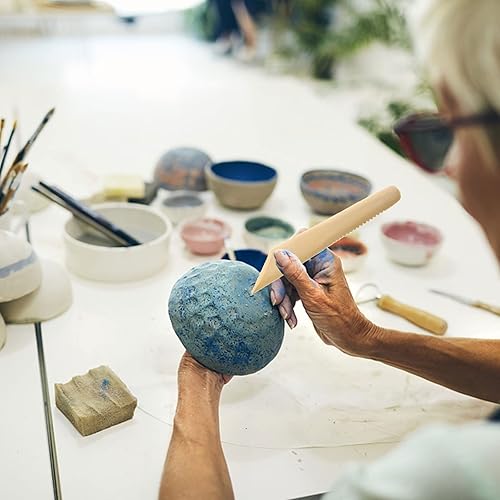 Miniatura 5 de Herramientas para costillas de cerámica, 15 piezas de madera de perfil, kit de herramientas de costillas para recortar cerámica, herramientas para