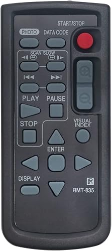 Allimity RMT-835 RMT835 - Remoto de repuesto compatible con videocámara Sony 4K HDR FDR-AX700 DCR-SR300 DCR-SR220 DCR-SR82 DCR-SR85E HDR-CX12E