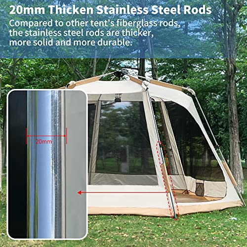 Familienzelt Wasserdicht Zelt Groß Zelt Quick Up Kuppelzelte für Outdoor Picknick Freunde Versammeln Sich Camping Zelte – Bild 5