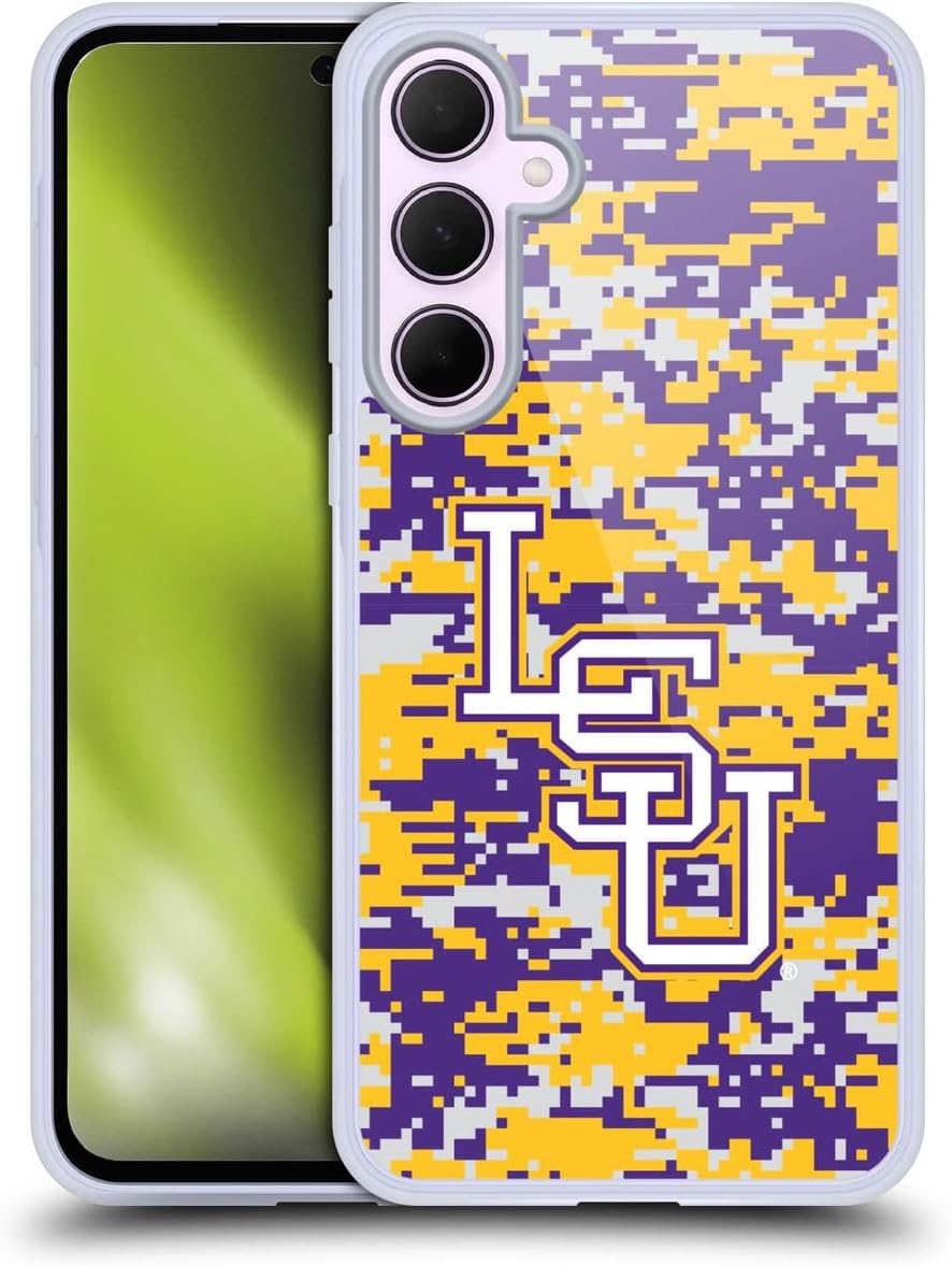 Head Case Designs Officially Licensed Louisiana State University LSU Digital Camouflage Louisiana State University LSU Gel Case [Military Grade Protection] Compatible with Samsung Galaxy A35 5G