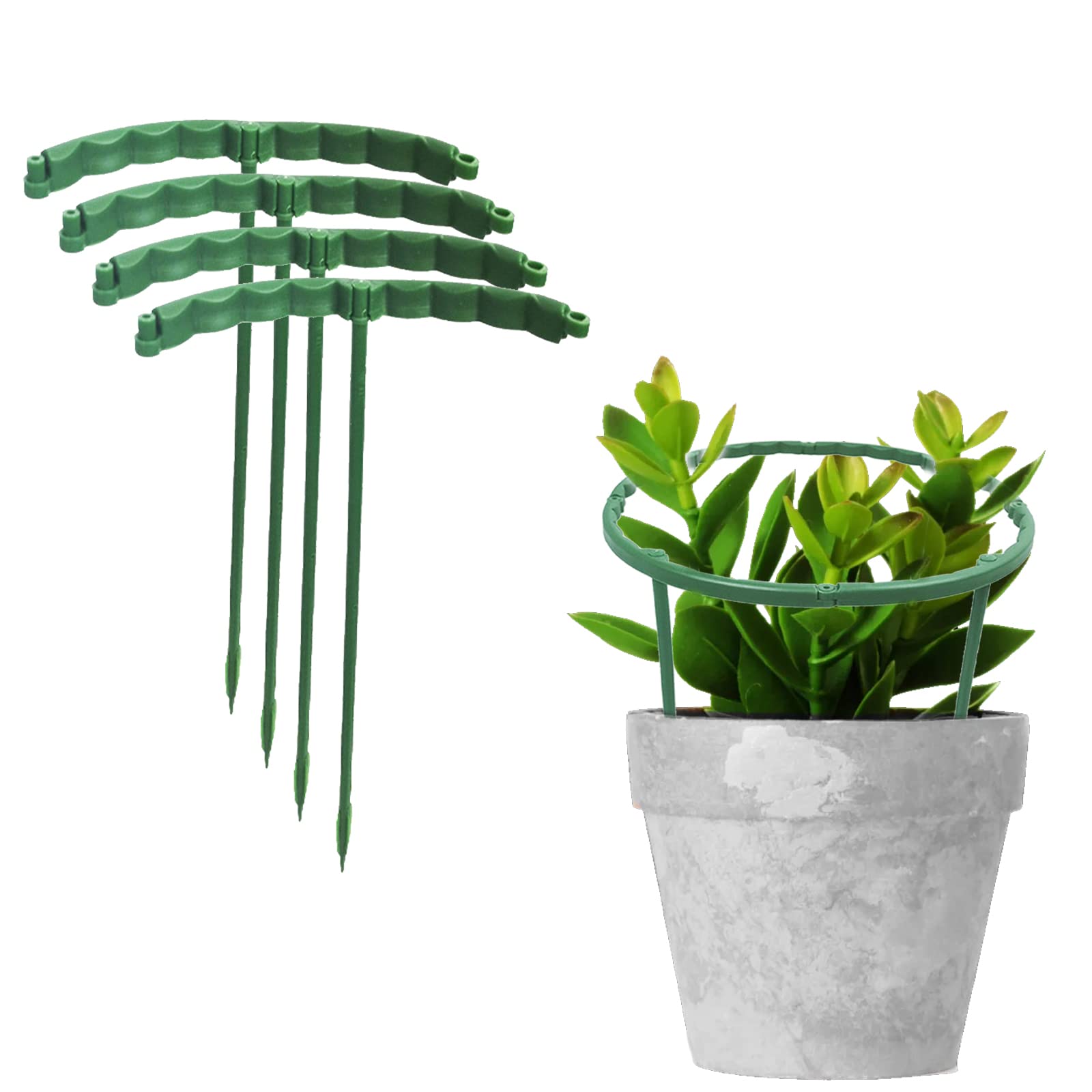 Supporto Piante 24 Pezzi Con Tubi E Velcro - Tutori Per Orchidee E Piante Rampicanti