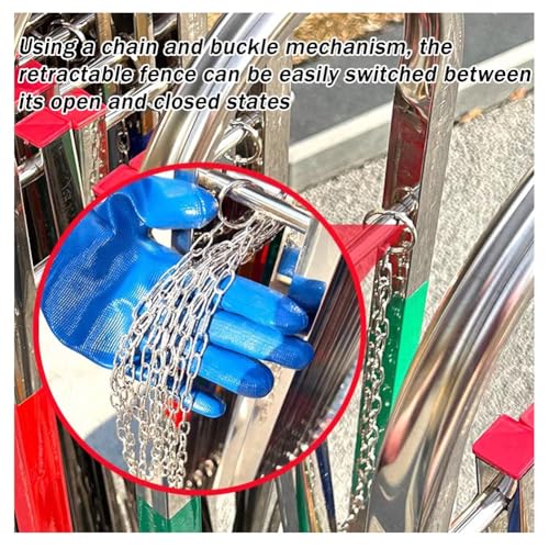 Barrière de sécurité mobile pliable et rétractable pour l'extérieur - 3