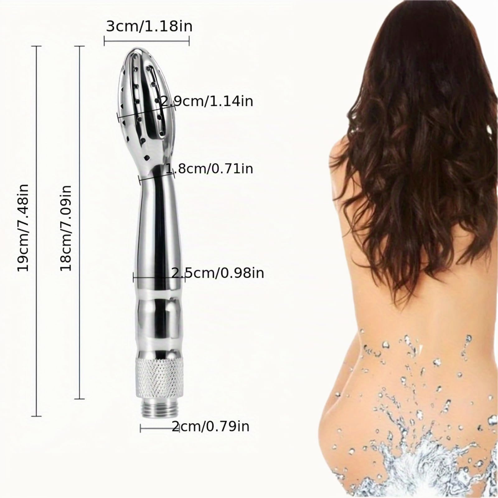 Doccetta in metallo per uomo e donna,risciacquo anale,doccia intima,Doccia anale,doccia per clistere anale bidet,doccia vaginale,ugello per doccia anale,clistere anale in alluminio