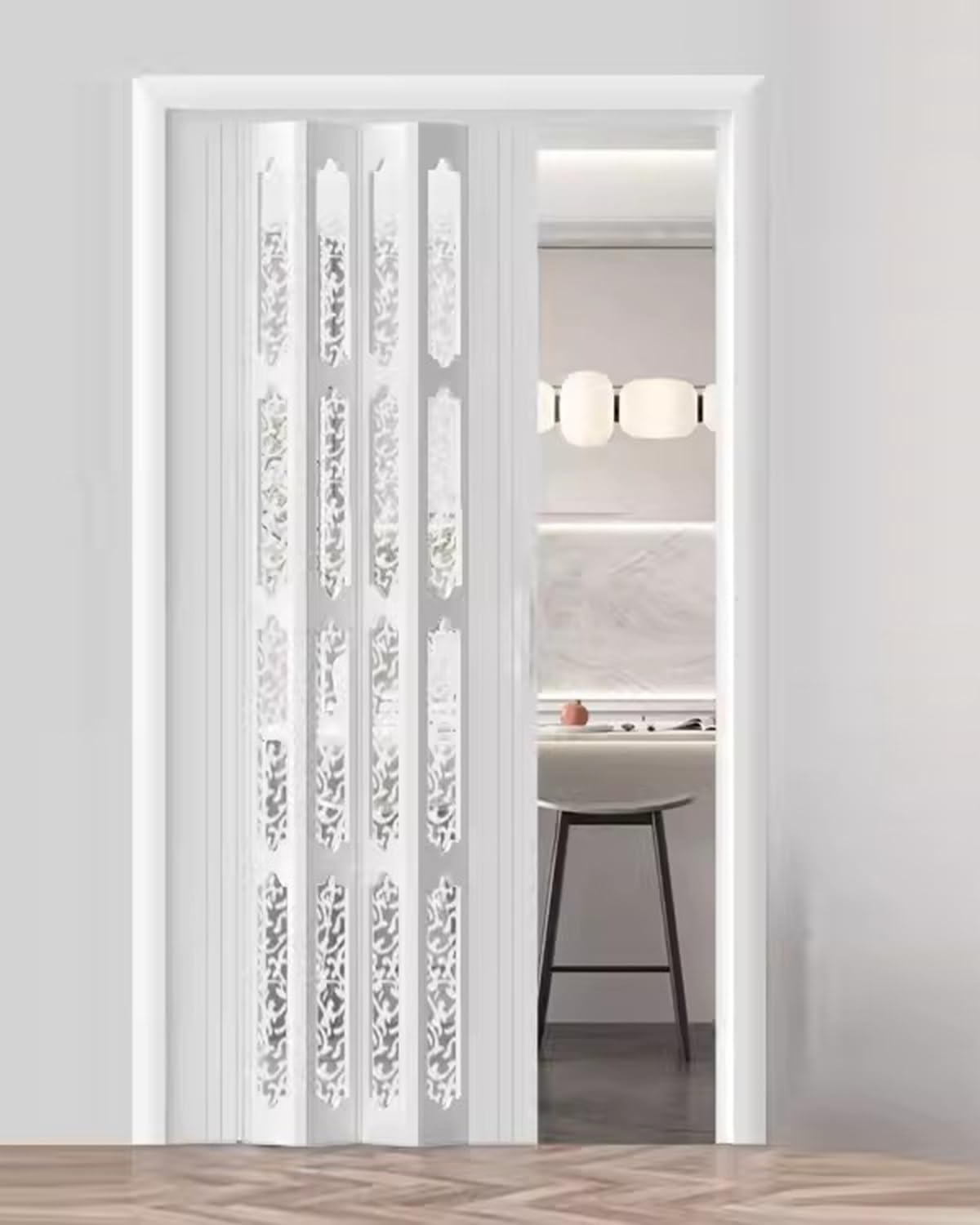 Gain de place : porte accordéon magnétique pour petit placard