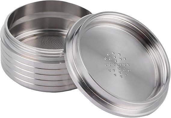 HEEPDD Reusable Coffee Capsule Stainless Steel Pod for Delta Q NDIQ7323 and EP MINI Machines, Refillable Design Ensures Smooth Brewing Experience, Simple Fill Process with Included