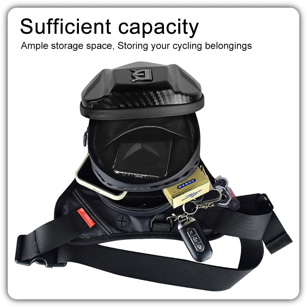 Sacoche Moto Jambe Sacoche de Jambe de Moto de Course, Sac Banane de vélo étanche, Sac de Cuisse de Cyclisme, Sac de Taille de Tourisme, Sac à Dos Noir Sacoche De Jambe Moto