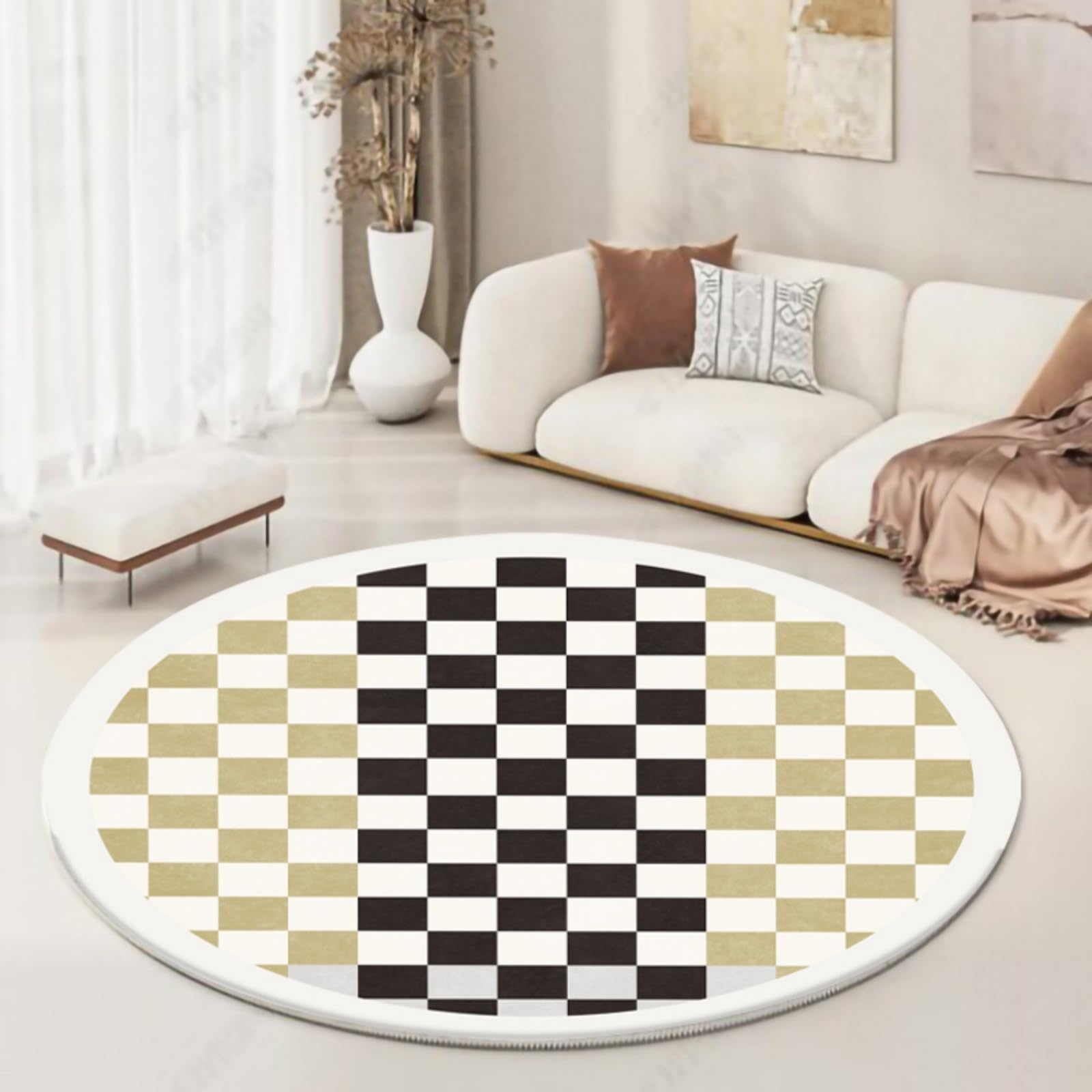 Tapis antidérapant facile à nettoyer pour salon et chambre