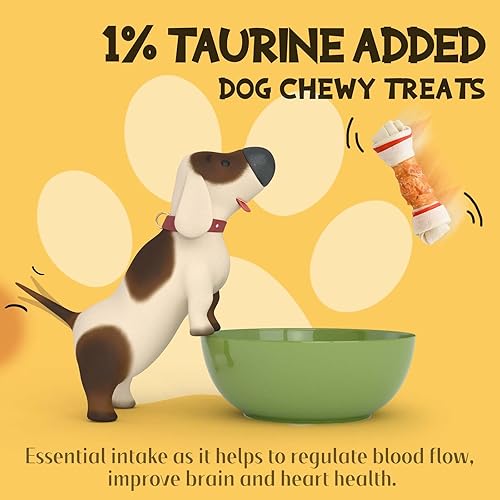 Miniatura 4 de ASMPET Golosinas masticables para perros, 6.5 pulgadas de piel cruda envuelta en pollo con huesos anudados para el cuidado dental para razas