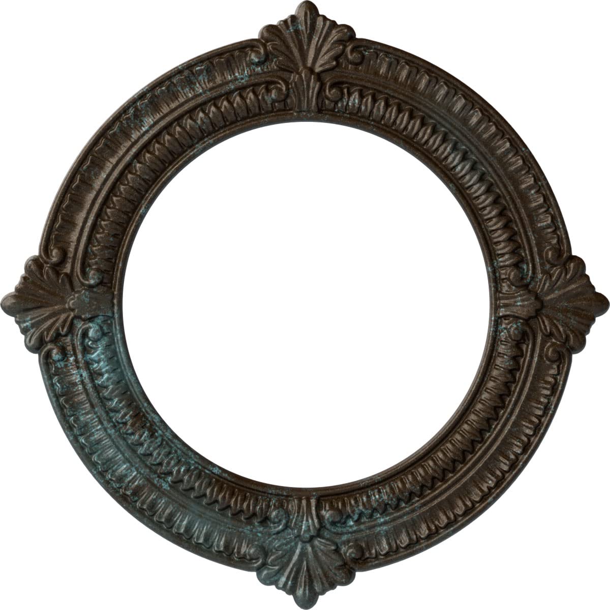 Ekena Millwork Benson Ceiling Medallion, Bronze Blue Patina