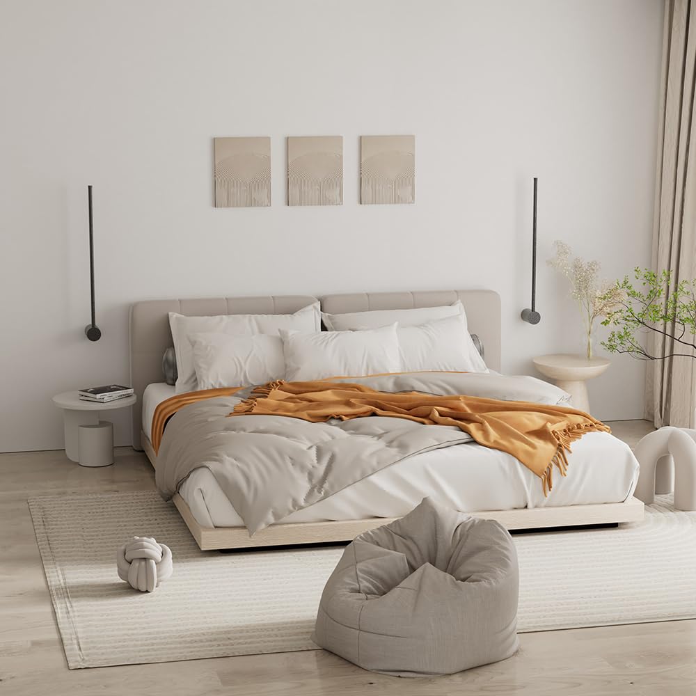 XANAYXWJ Minimalistyczny liniowy kinkiet ścienny LED z możliwością przyciemniania - 60 cm, obrotowa czarna oprawa ze stopu aluminium do przedpokoju, salonu, sypialni, schodów i kuchni (ciepła 100 cm)