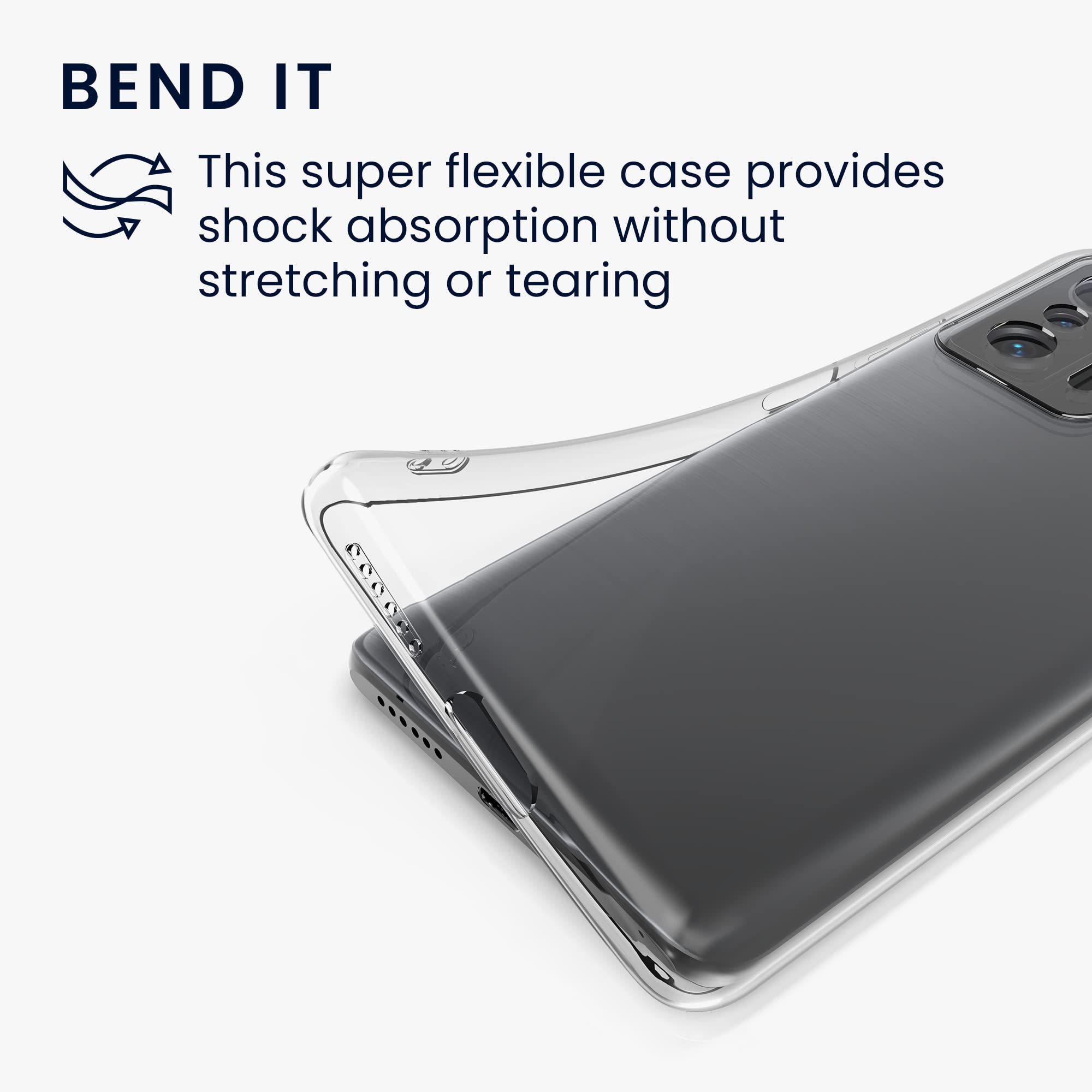 kwmobile Case Compatible with Xiaomi 11T / 11T Pro - Clear Case Soft Slim Flexible Protective TPU Phone Cover - Transparent - Image 2