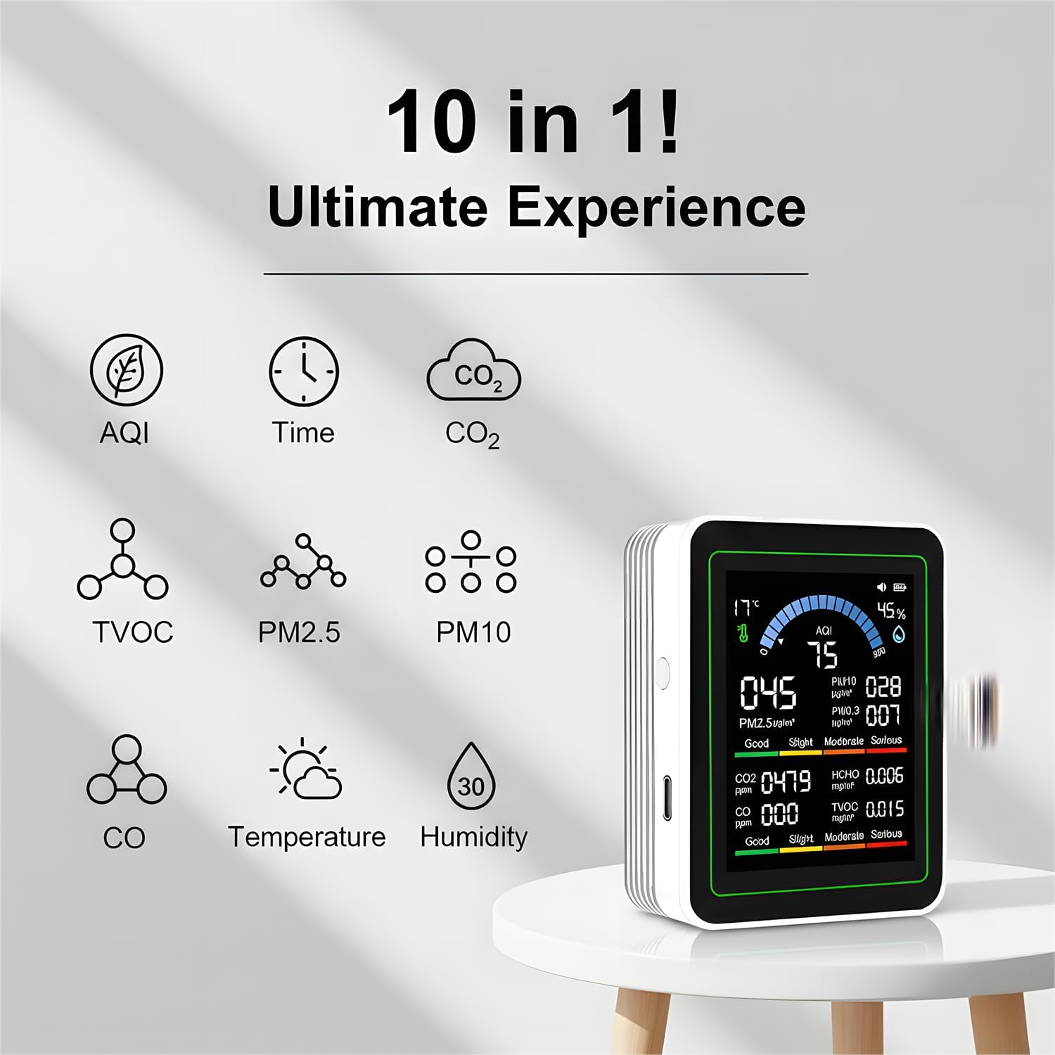 Portable SmartAir Quality Tester, Luchtkwaliteit Tester