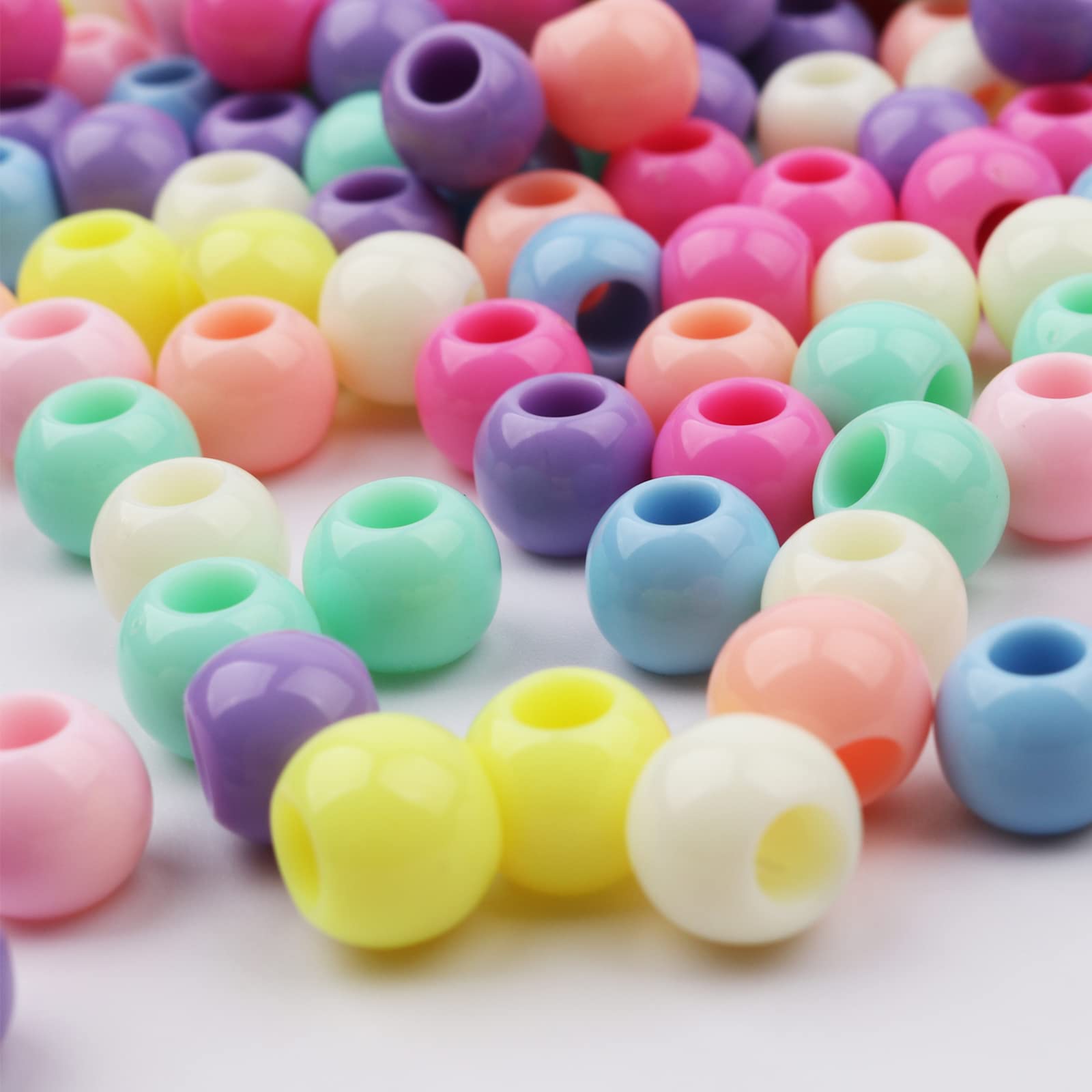 10 Perle perline colore BIANCO 10mm per decorazioni Accessori bigio