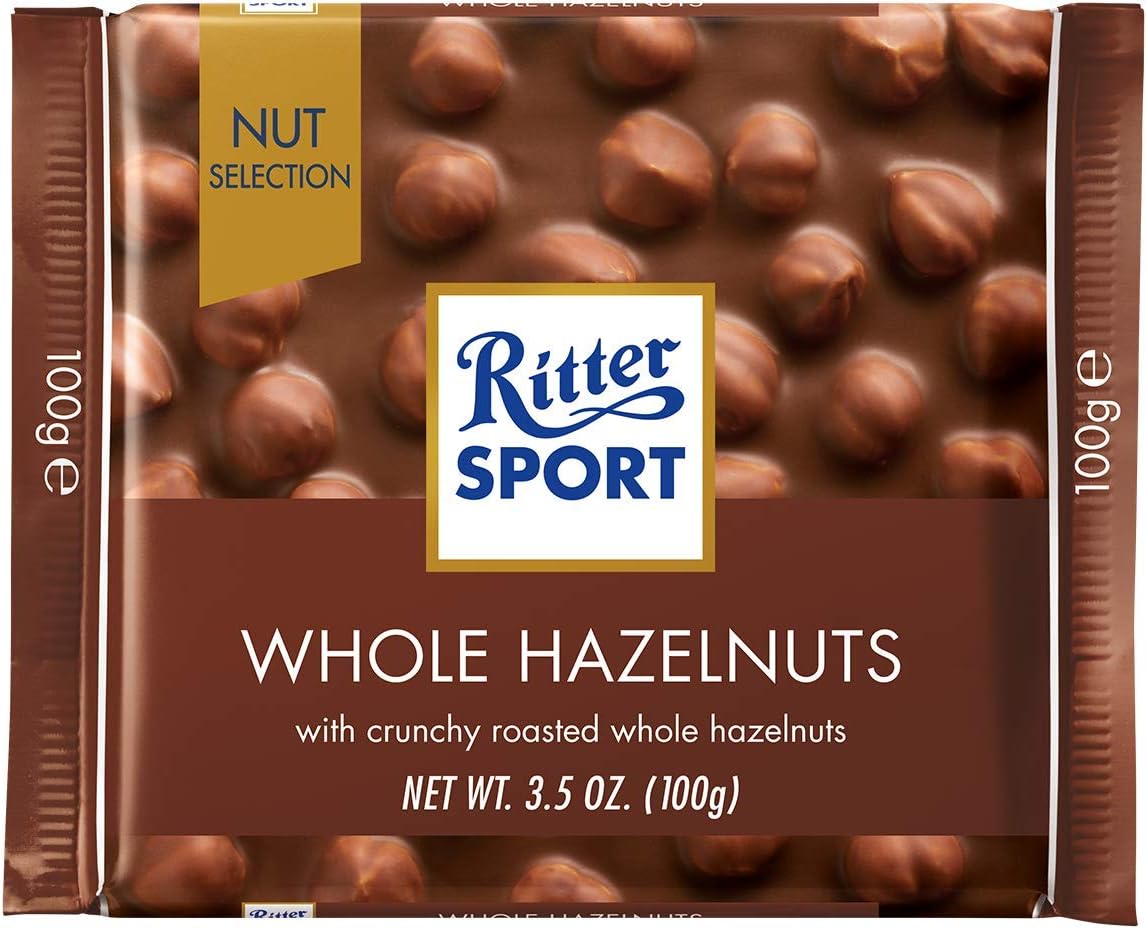 Milk Chocolate with Whole Hazelnuts 100g/3.52oz (Pack of 2)
