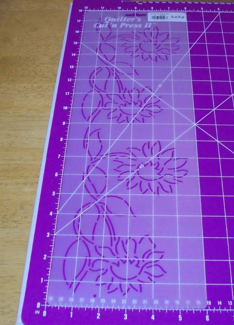 QCI 5" Sunflower Border Quilting Stencil - EL197