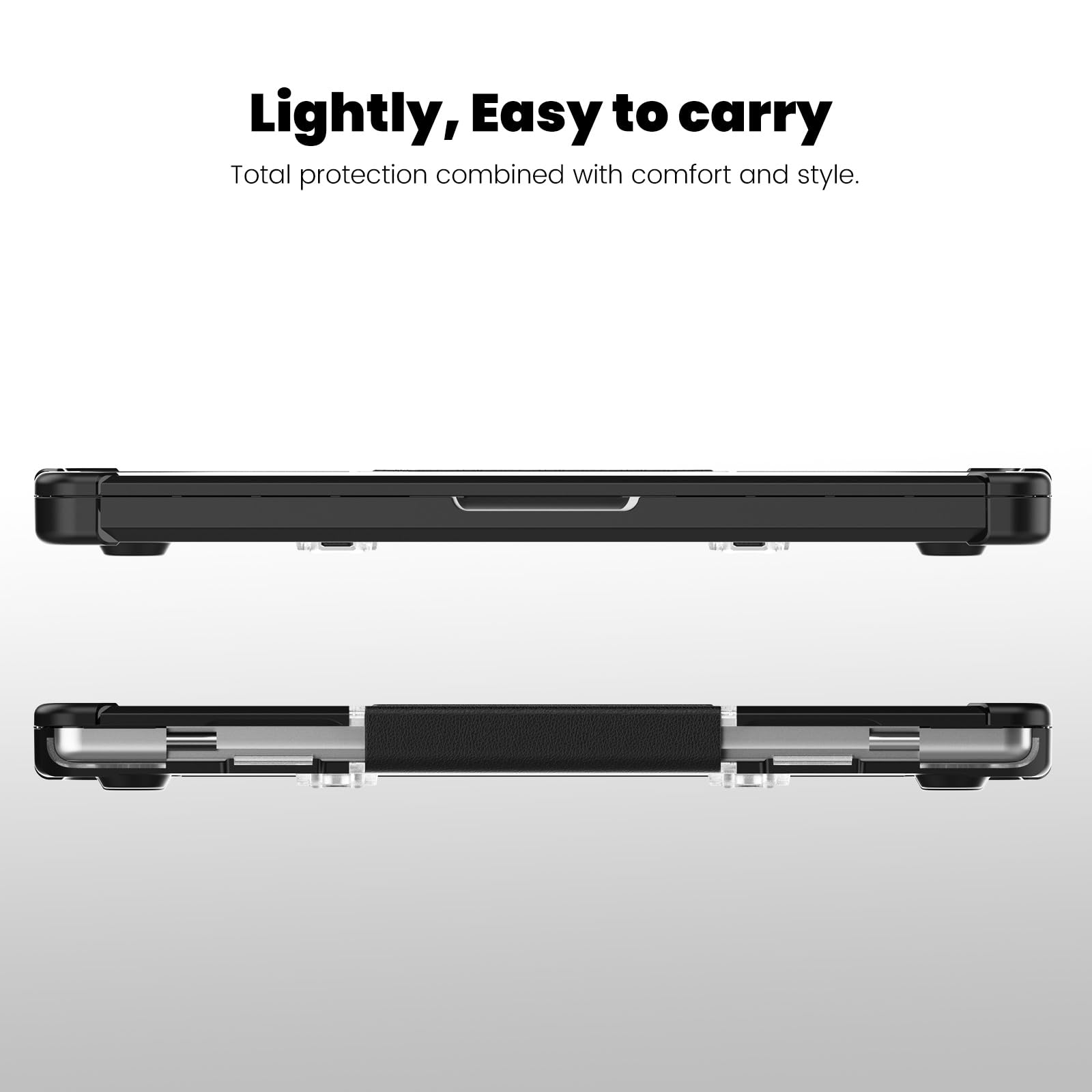 Mektron Schutzhülle Für MacBook Pro 14 Zoll M3/M2/M1 (2023/2021) – Stoßfeste Hartschale Mit Ständer
