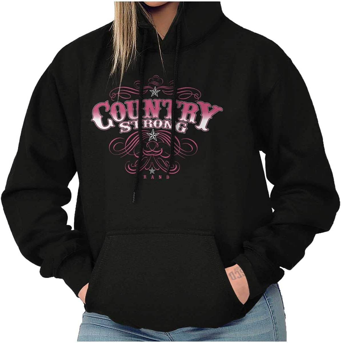 Brisco Brands Country Strong Western Stars Cowgirl Hoodie Sweatshirt Women