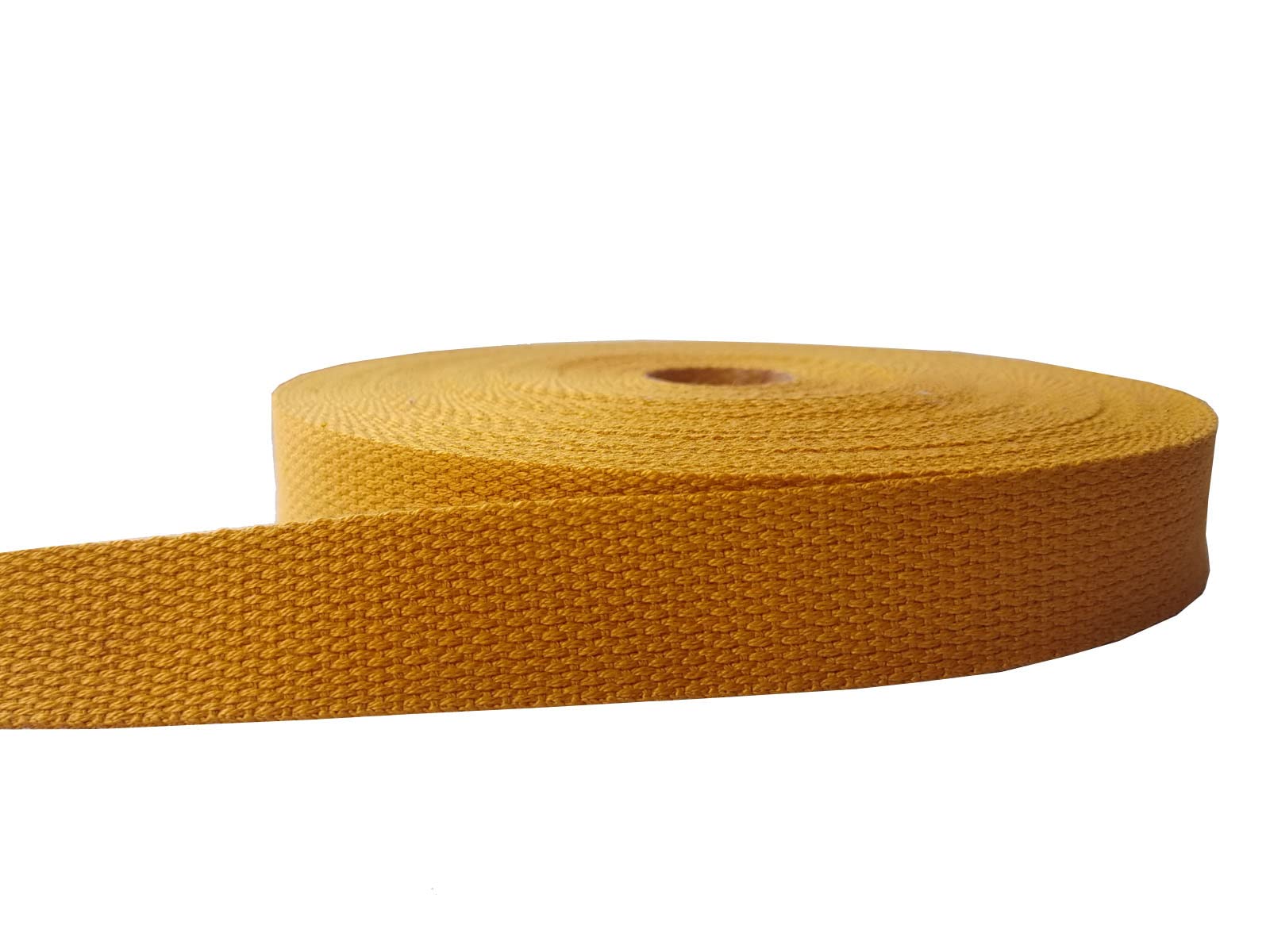 MONIDOOR Cotton Webbing 1.5 Inch 6 Yards Mediumweight Polyester Cotton Webbing Strap for Cloth Tote Bags Leash Straps Crafts Outdoor Accessories(1.5 Inch-6 Yards,Earth Yellow 163847)