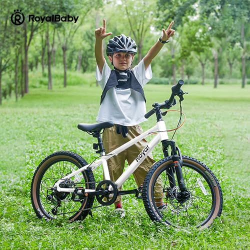 Image of RoyalBaby Kids Mountain Bike for Boys and Girls, Ultra-Light Aluminum 20-26 Inch Wheel Bicycle for 6-14 Years Old Children, 7 /21-Speeds Drivetrain