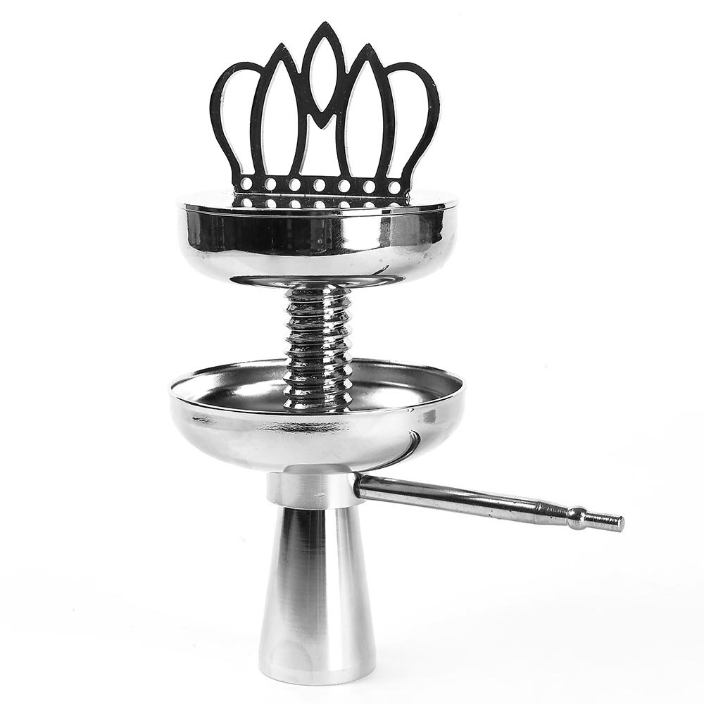 Hookahs Crown Molding Shisha Bowl Stainless Steel Tobacco Accessories Silver Color