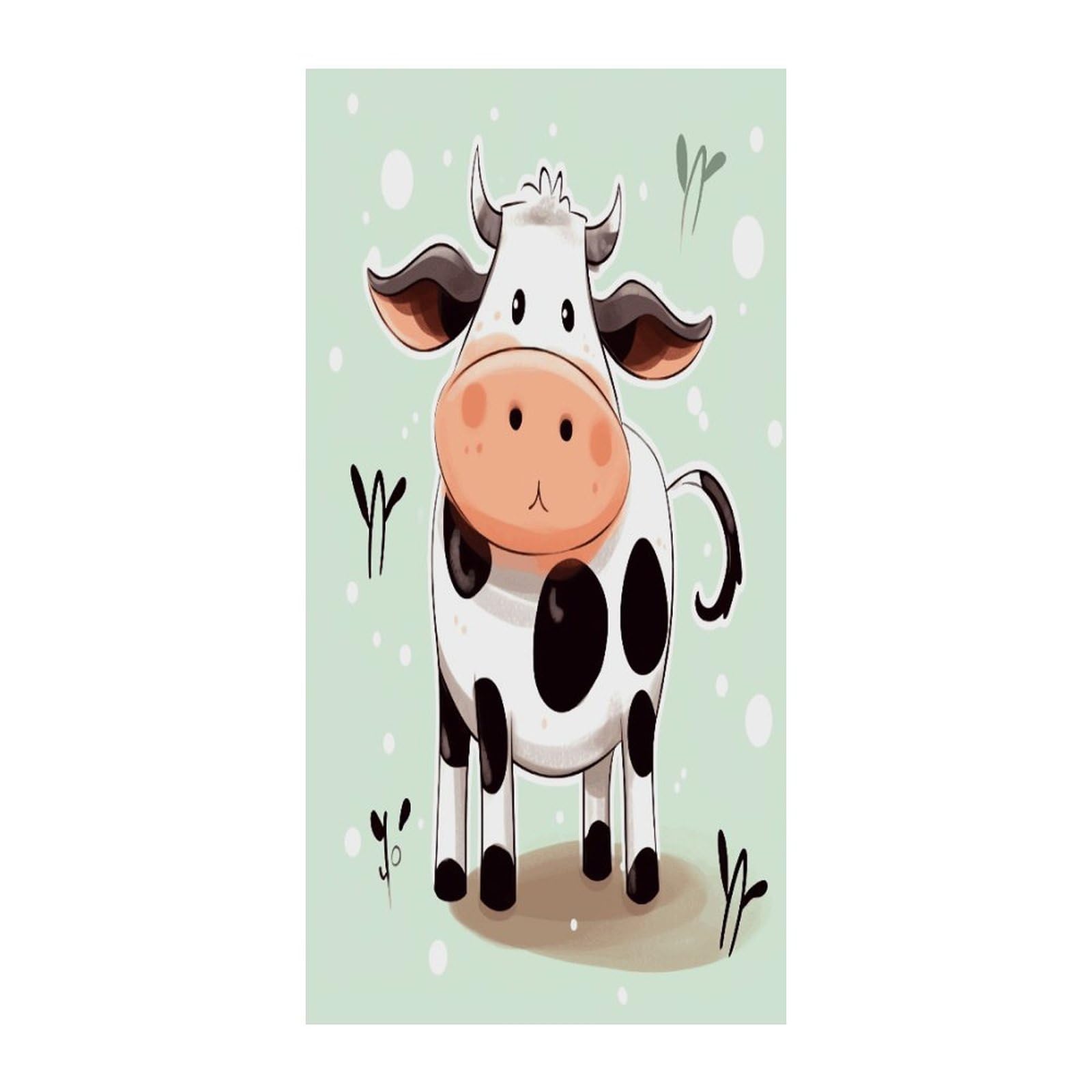 Fekiloot Style Cute Cow Polka Dot Door Curtain Room Divider Curtains