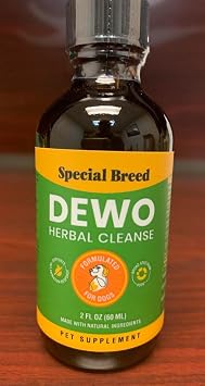 Spefically Formulated for Dogs, Natural Broad Spectrum Supplement, Herbal Cleanse, Digestive Support for All Breeds, Gut Health, Made in The USA, 2oz (2 Pack)