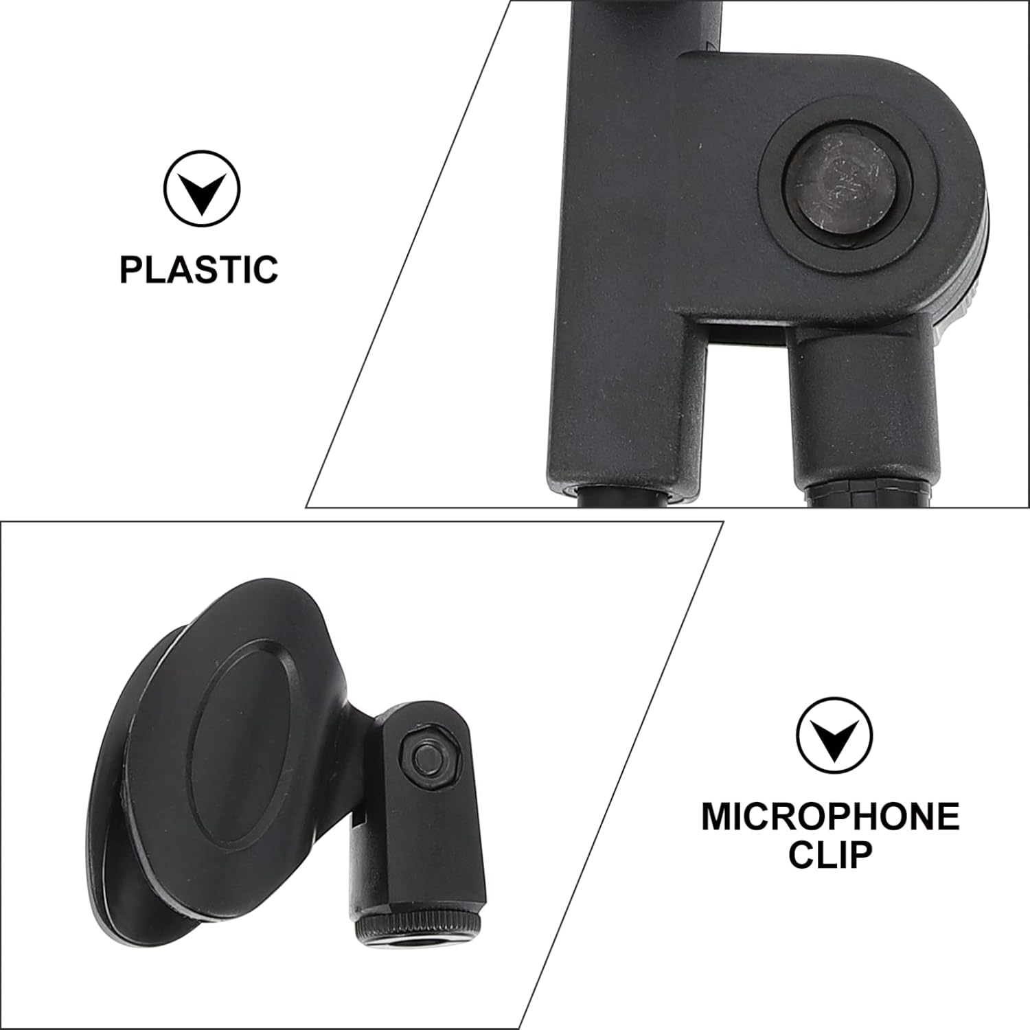 1pc Desktop Mic Stand Compact Base for Stability for Meeting and Recording Studios Heavy-duty Design Reduces Handling and