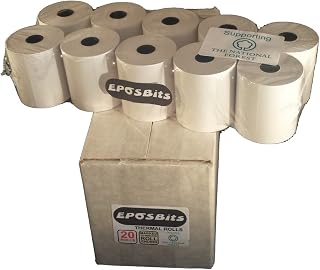EPOSBITS® Brand Receipt Till Rolls - 20 Rolls - to Fit Casio SE-C450 SEC450 Cash Register