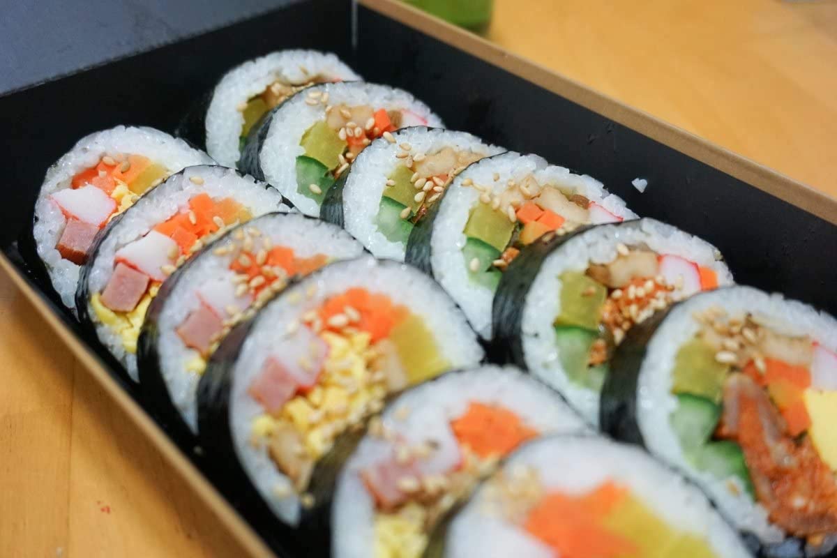 10.6 BambooMN Sushi Oke Bañera Hangiri 5 Piezas hacer sushi pack de accesorios