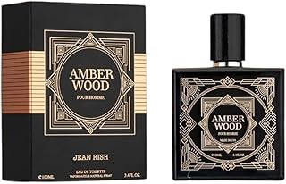 Jean Rish Amber Wood Eau De Toilette - Perfume for Men (3.4 Fl Oz / 100ml) with Cardamom, Sandalwood & Amber Notes - Long Lasting and Luxury Fragrance, Made in USA