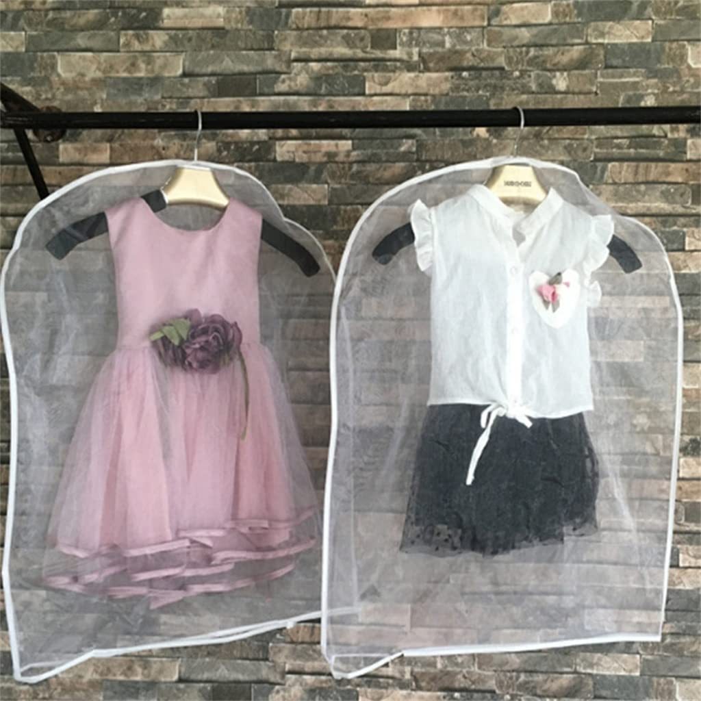 BAtlam Bolsas de Ropa para niños Fundas Protectoras de tamaño pequeño Bolsa de Almacenamiento de Ropa para niños Vestido Antipolvo (Gris Claro 50x70cm)