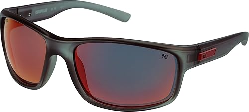 Miniatura 6 de CAT 8019 Men's Polarized High Wrap Rectangular Sunglasses, 63 mm