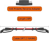 Vista 3 de POWISER - Cable de extensión SAE a SAE de 3 pies, conector de desconexión rápida 16 AWG, para panel solar automotriz, enchufe SAE (3 pies (16 AWG))