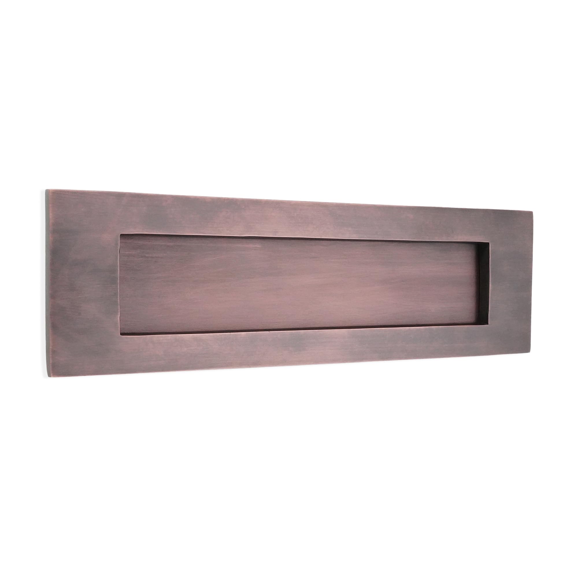 Placa tradicional de latón macizo victoriano de 25,4 cm o 30,4 cm con muelle para puerta, bronce envejecido (25,4 cm x 7,6 cm)