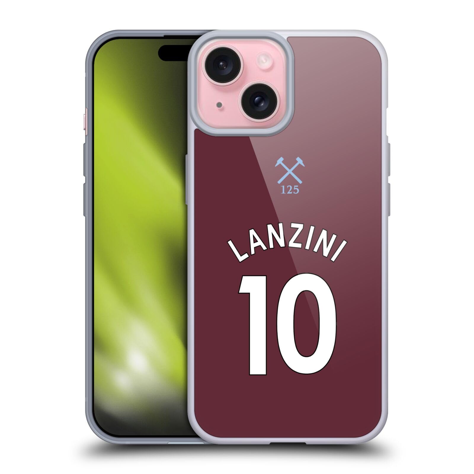 Funda Manuel Lanzini iPhone 15 gel suave West Ham 7